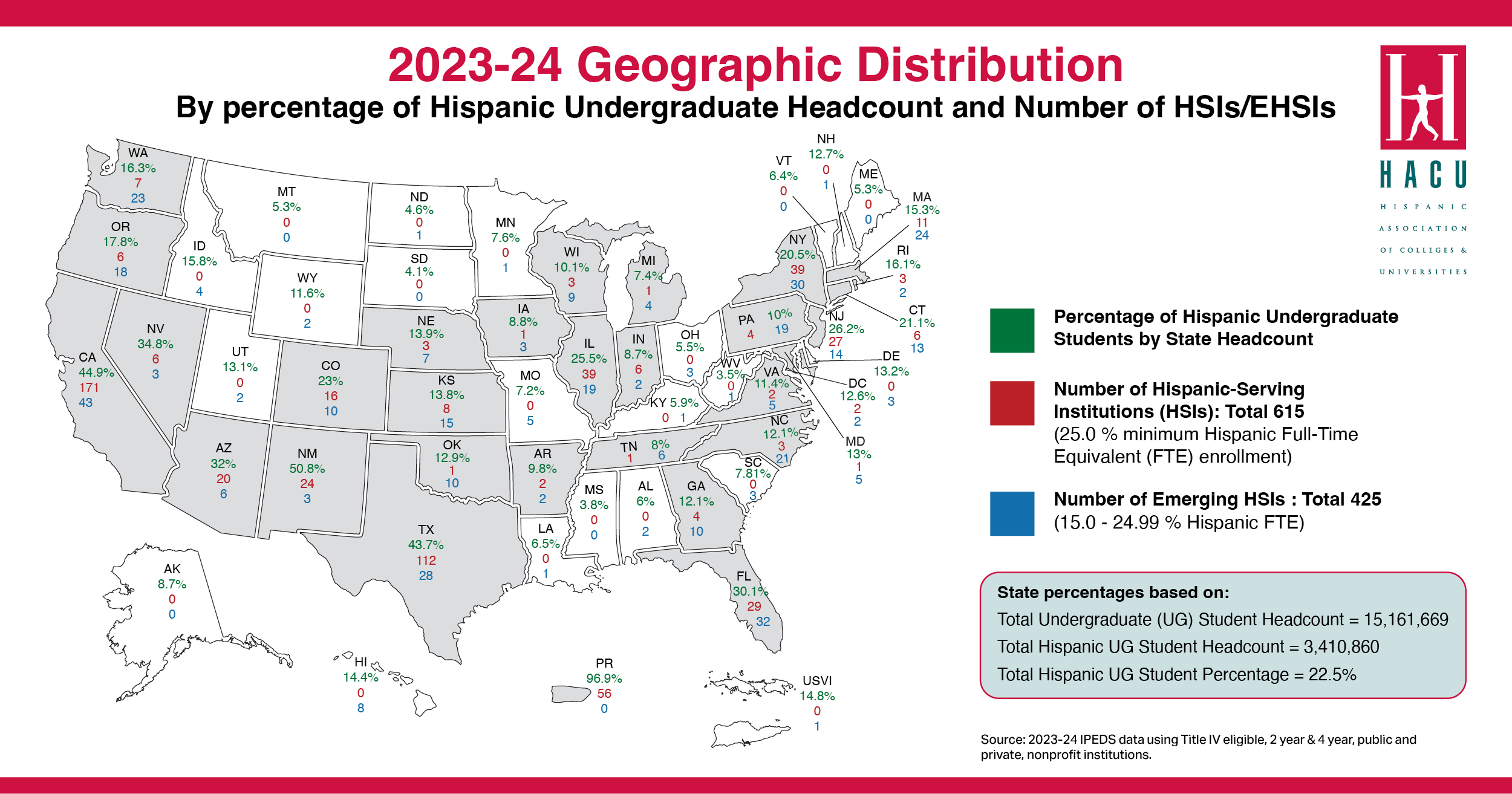 Hsi Map Hispanic-Serving Institutions - HACU